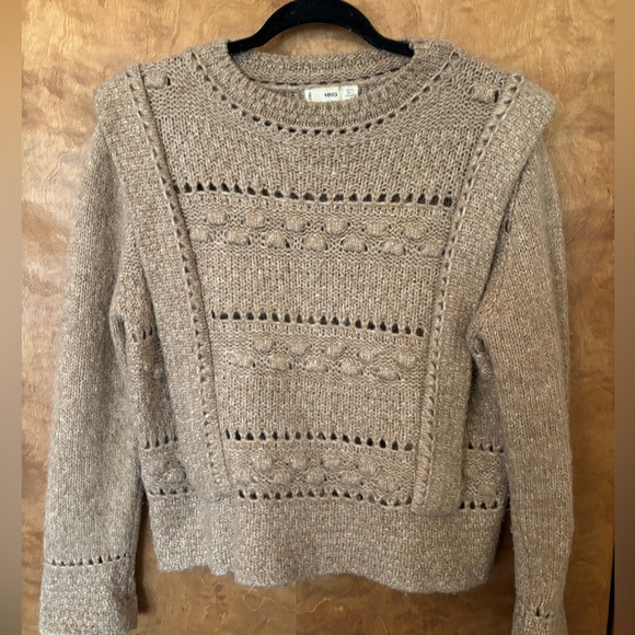 Mango Wool- blend Knit Sweater in Oatmeal Color - Picture 10 of 15